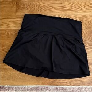 Lands End Extra High Waisted Black Swim Skirt